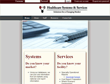 Tablet Screenshot of healthcaresystemsandservices.com